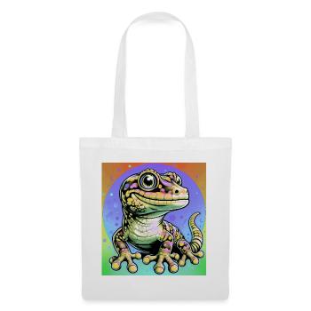 Gecko - Stoffbeutel - Weiß - Vorne