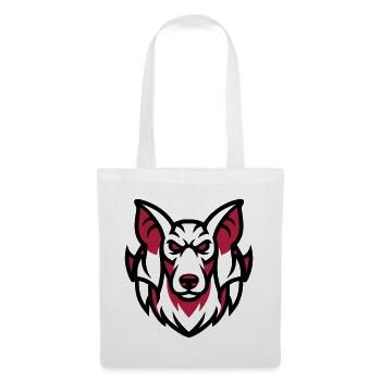 Weisser Wolf Maskottchen - Stoffbeutel - Weiß - Vorne