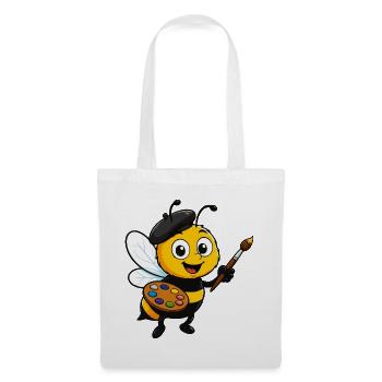 Bienenkünstler Farbpalette - Stoffbeutel - Weiß - Vorne