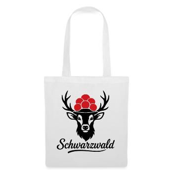 Schwarzwald Hirschgeweih Bollenhut Black Forest - Stoffbeutel - Weiß - Vorne