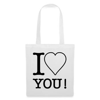 I Love you - Stoffbeutel - Weiß - Vorne