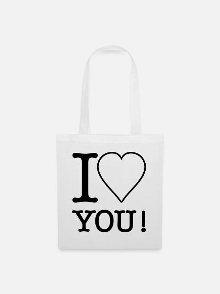I Love you - Stoffbeutel - Weiß