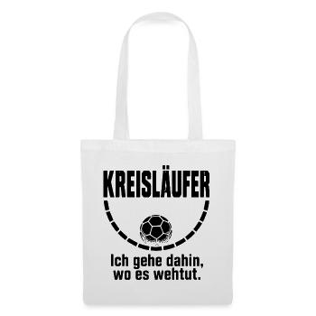 Kreisläufer Handball Shirt – Wo es wehtut - Stoffbeutel - Weiß - Vorne