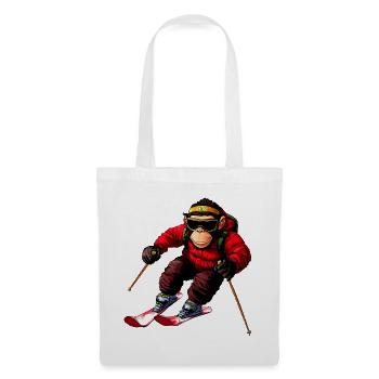 Ski Chimp - Stoffbeutel - Weiß - Vorne