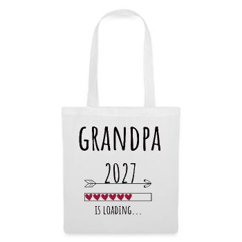 Pregnancy Announcement – Opa 2027 Geschenk - Stoffbeutel - Weiß - Vorne