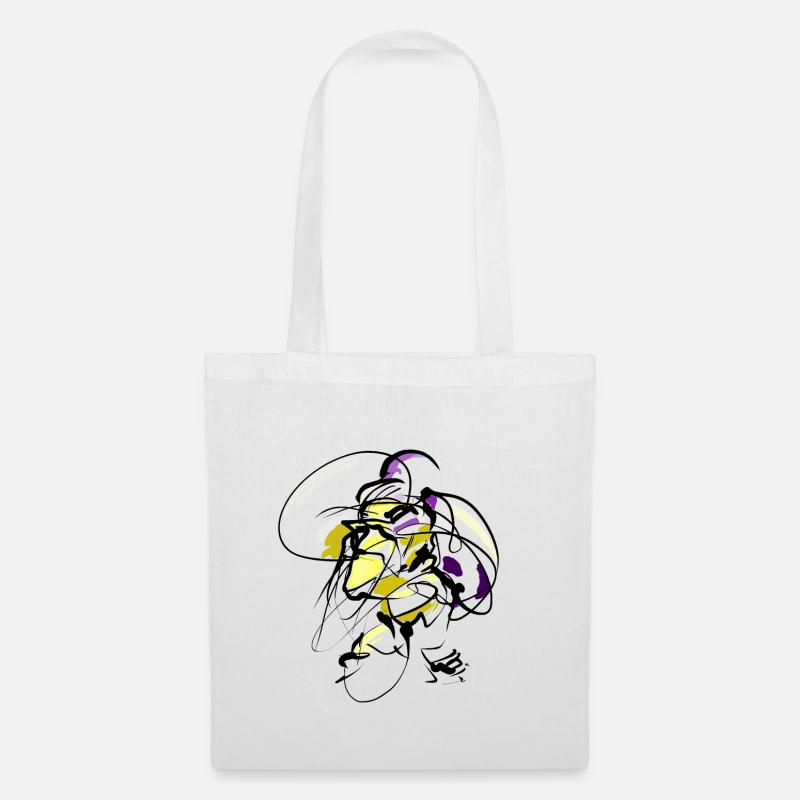 Abstrait - Visage - Sac en tissu - blanc