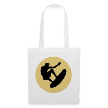 surfen cool sport logo - Stoffbeutel - Weiß - Vorne
