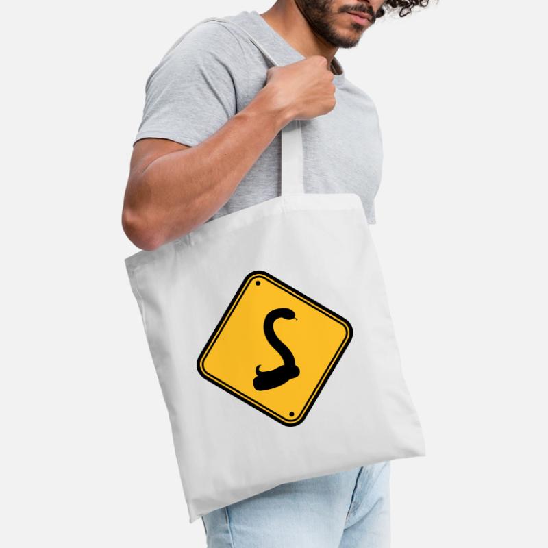 snake caution caution caution note sign s Tote Bag