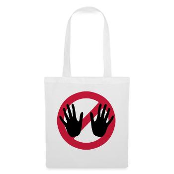 Ne pas toucher - Don’t touch - Sac en tissu - blanc - Devant