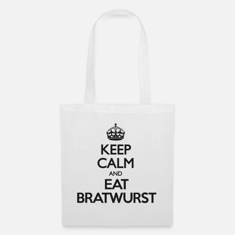 Keep Calm and a Bratwurst - Stoffbeutel - Weiß