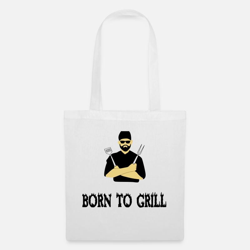 BBQ Grillen - Stoffbeutel - Weiß