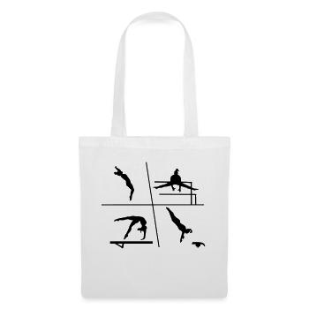 Gymnastique, gymnaste - Sac en tissu - blanc - Devant