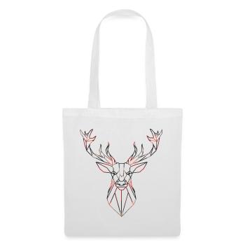 Geometric deer with red accents - Tote Bag - white - Front