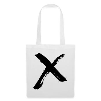 Symbole croix - Sac en tissu - blanc - Devant