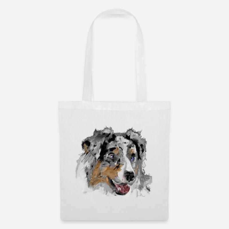 Australian Shepherd - Stoffbeutel - Weiß