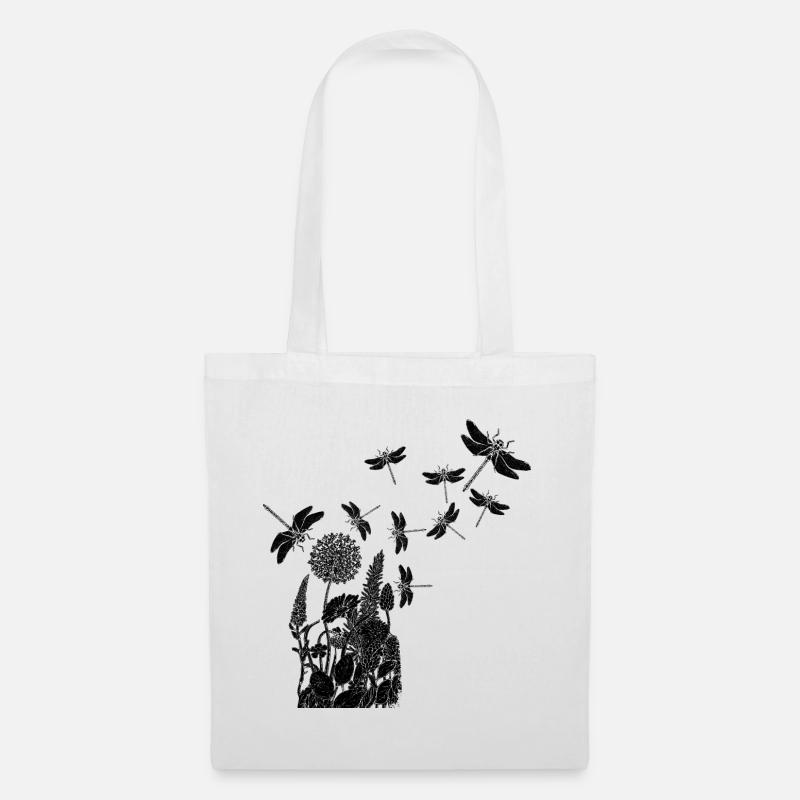 Libellules - Sac en tissu - blanc
