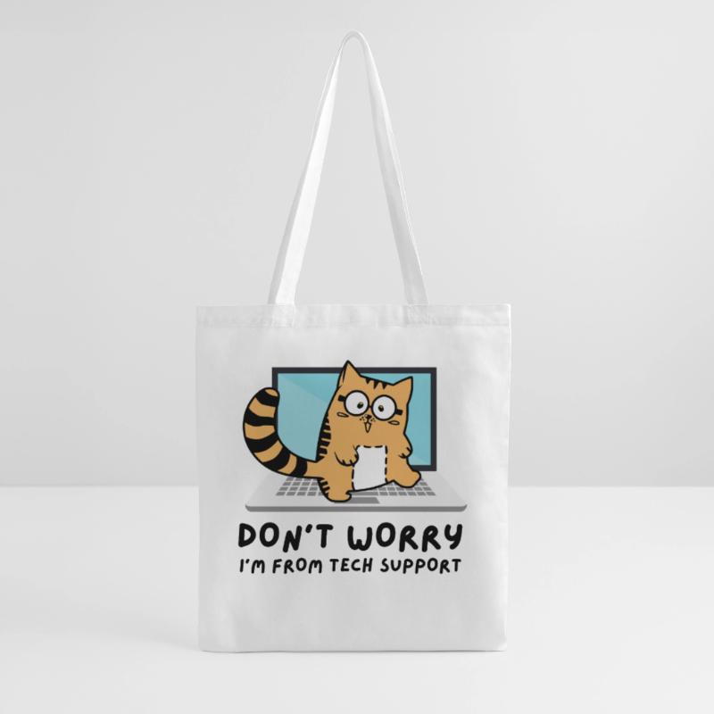 Don't be afraid I'm from Tech Support Admin Cat Tote Bag