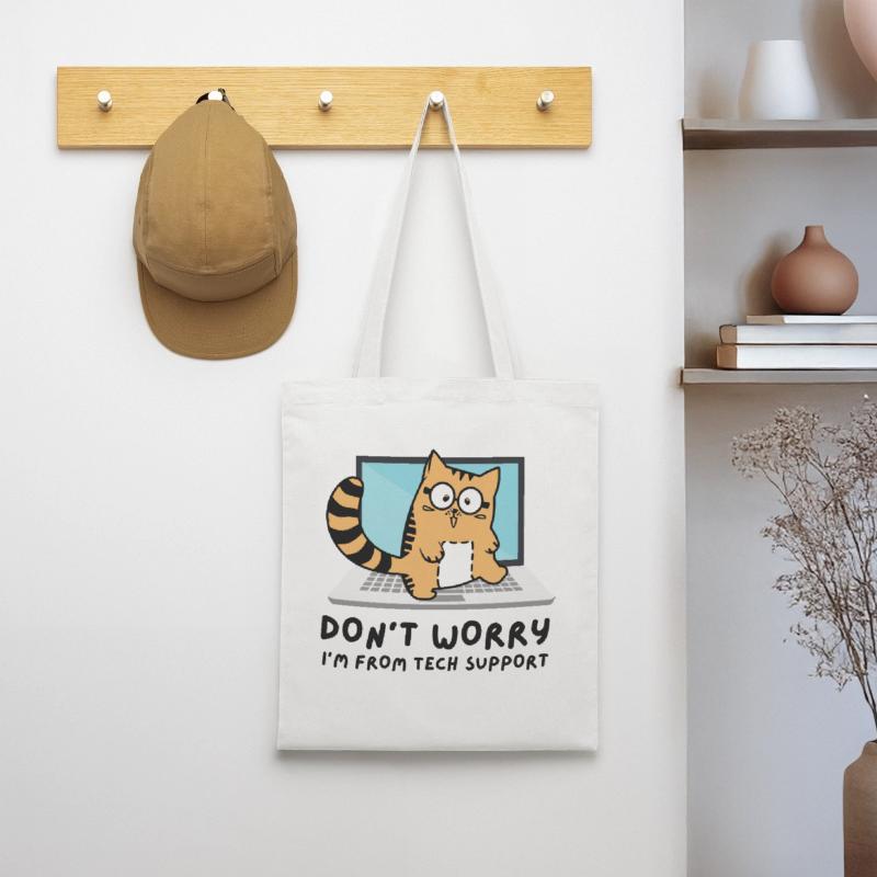 Don't be afraid I'm from Tech Support Admin Cat Tote Bag