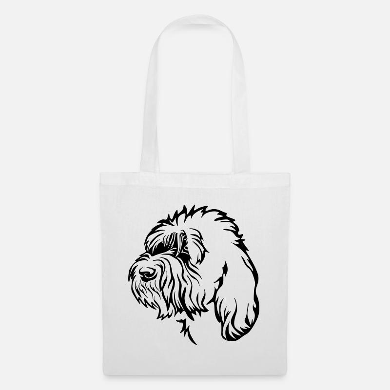Petit Basset Griffon Vendéen Kopf - Stoffbeutel - Weiß