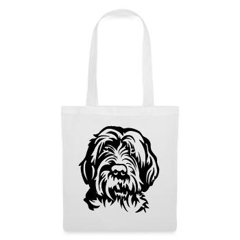 Tête de Griffon Korthal - Sac en tissu - blanc - Devant