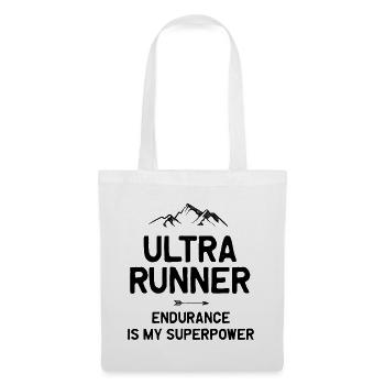 Ultra Runner - Ausdauer ist meine Superkraft - Stoffbeutel - Weiß - Vorne