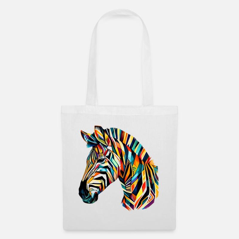 Zebra - Stoffbeutel - Weiß