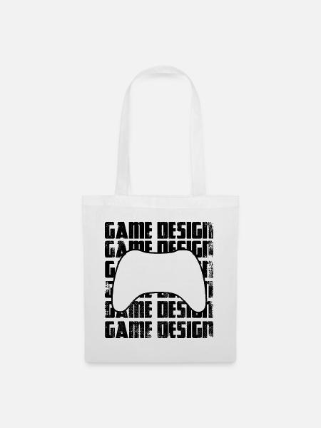 Game Design - Stoffbeutel - Weiß
