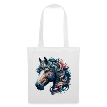 Cheval - Sac en tissu - blanc - Devant