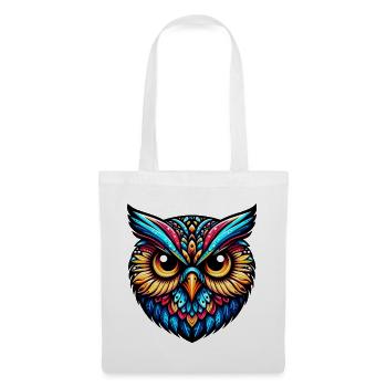 Hibou - Sac en tissu - blanc - Devant