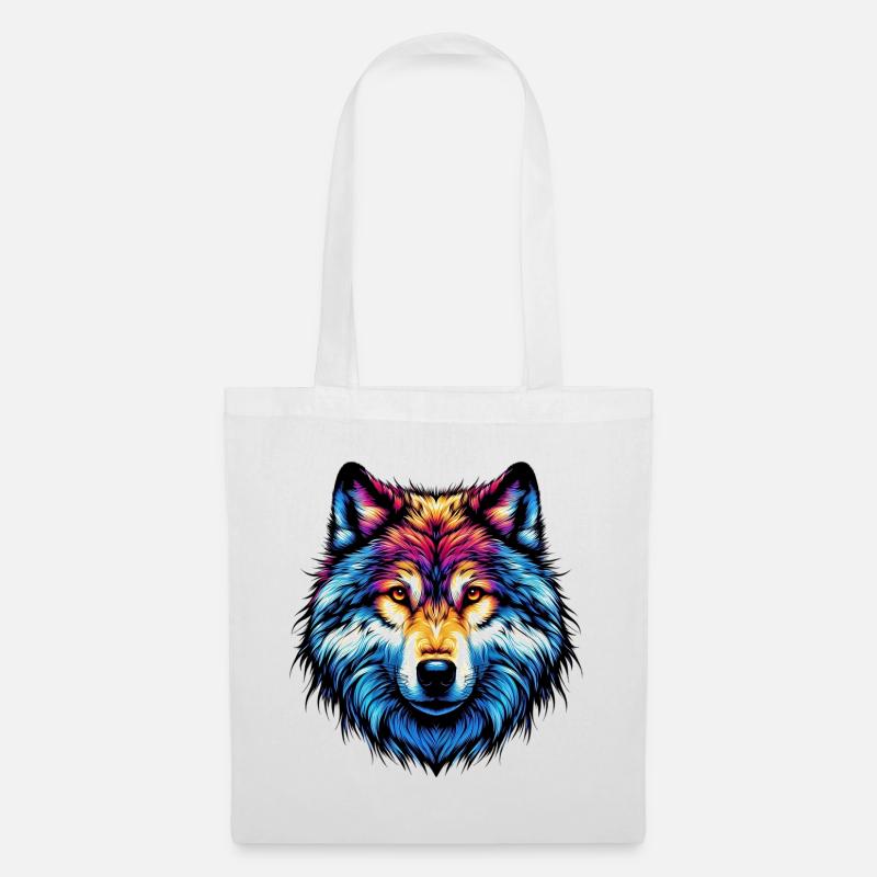 Wolf - Stoffbeutel - Weiß