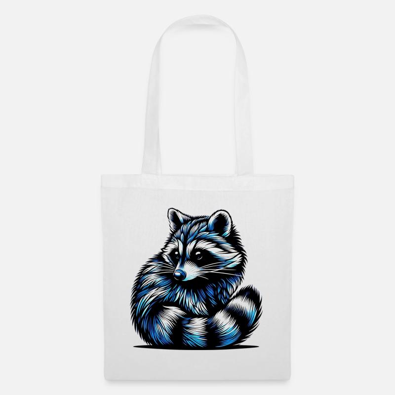 Raton laveur - Sac en tissu - blanc