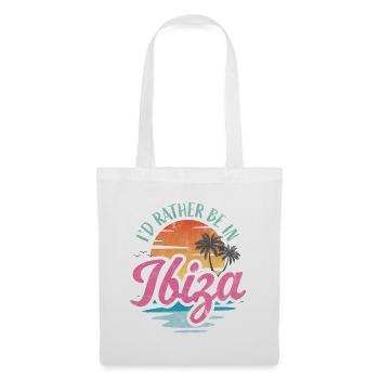 Ich wäre lieber auf Ibiza - Stoffbeutel - Weiß - Vorne