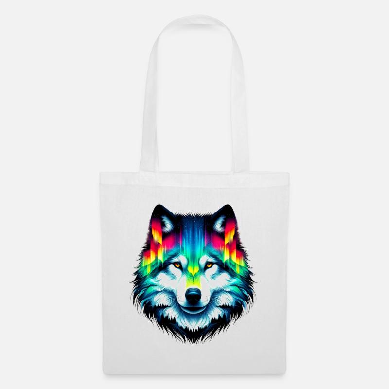 Wolf - Stoffbeutel - Weiß