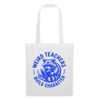 Kind Teachers Build Character Appreciation Raccoon - Stoffbeutel - Weiß - Vorne