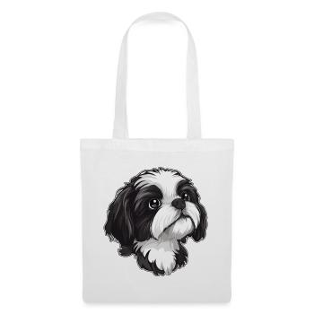 Shih Tzu - Sac en tissu - blanc - Devant