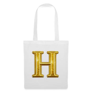 Golden H Monogram - Tote Bag - white - Front