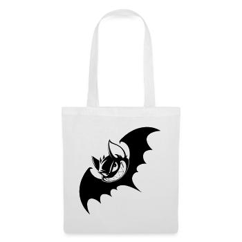 Grinning Bat – Evil Cartoon Bat - Tote Bag - white - Front