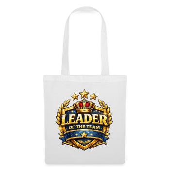 Leader of the Team Crown Badge - Tote Bag - white - Front