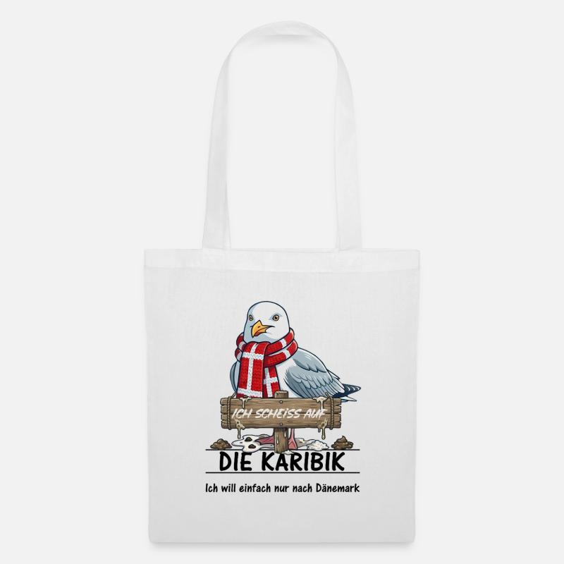 Ich scheisse auf ... die Karibik - lieber Dänemark - Stoffbeutel - Weiß