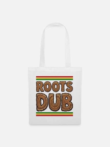 Roots Dub Holz - Stoffbeutel - Weiß