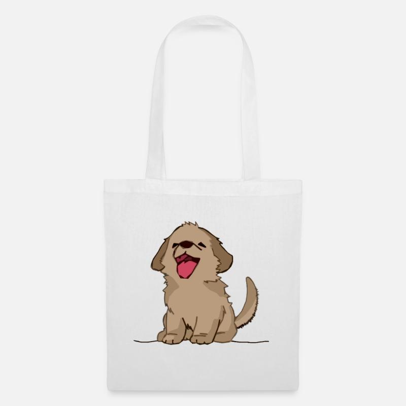 Hund - Stoffbeutel - Weiß