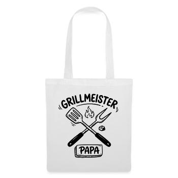 Grillmeister Papa Vatertag Grillen Männer - Stoffbeutel - Weiß - Vorne