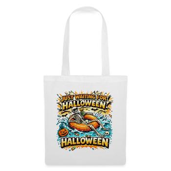 Waiting for Halloween Skeleton Hallloween Anticipation - Tote Bag - white - Front