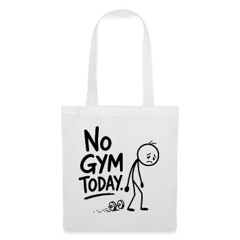  Heute kein Fitnessstudio. Fitnessstudio, Sports - Stoffbeutel - Weiß - Vorne