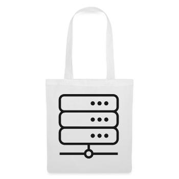 Server-Racklinien-Symbol - Stoffbeutel - Weiß - Vorne