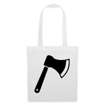 Axt Beil Holzfäller Geschenk  - Stoffbeutel - Weiß - Vorne