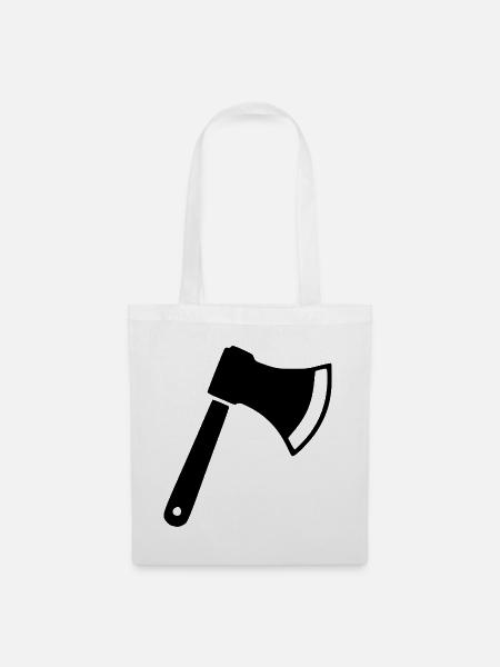 Axt Beil Holzfäller Geschenk - Stoffbeutel - Weiß