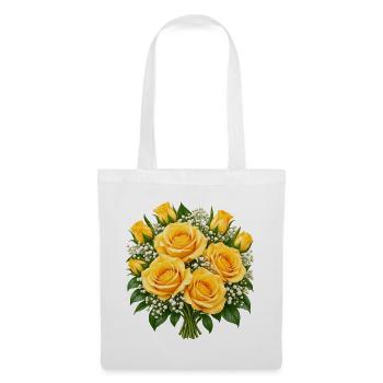 Golden Rose Bouquet Glow - Stoffbeutel - Weiß - Vorne