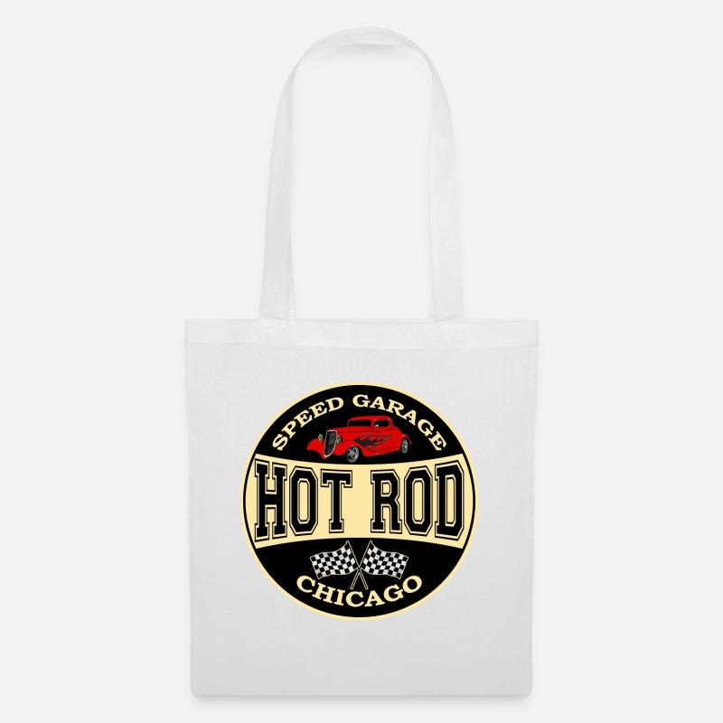 hot rod logo - Stoffbeutel - Weiß