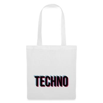 Trippy Techno - Stoffbeutel - Weiß - Vorne